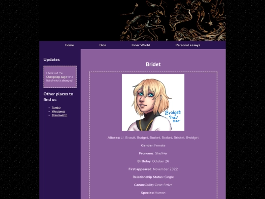 Bios/bridget screenshot