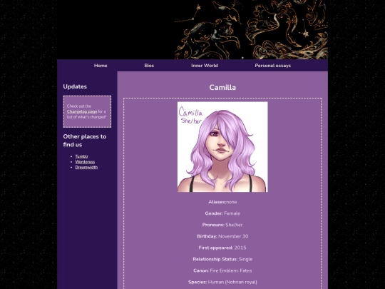 Bios/camilla screenshot