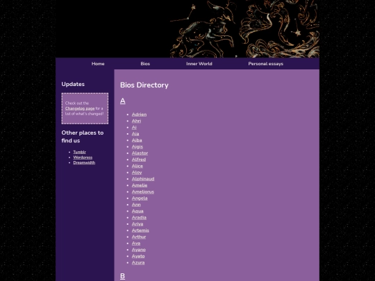 Bios/directory screenshot