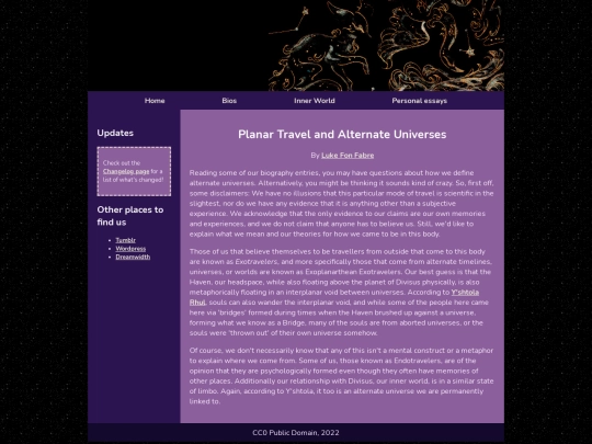 personalessays/universetravel screenshot