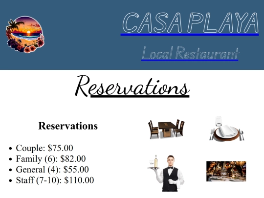 reservation screenshot