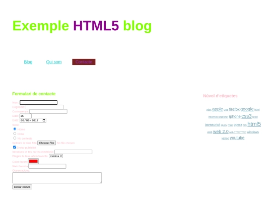 pagines/contacte screenshot