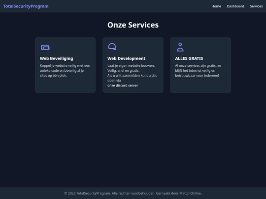 services screenshot