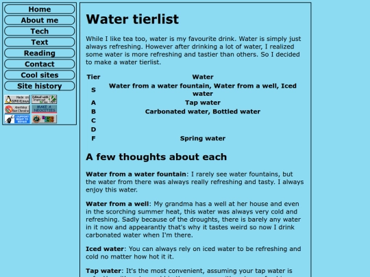 text/watertierlist screenshot