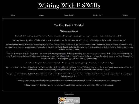 First Draft is Complete screenshot