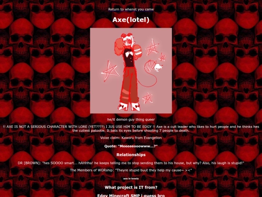 Axepage screenshot