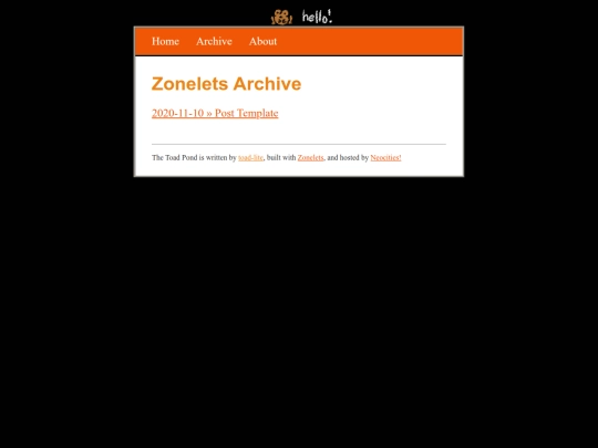 archive screenshot