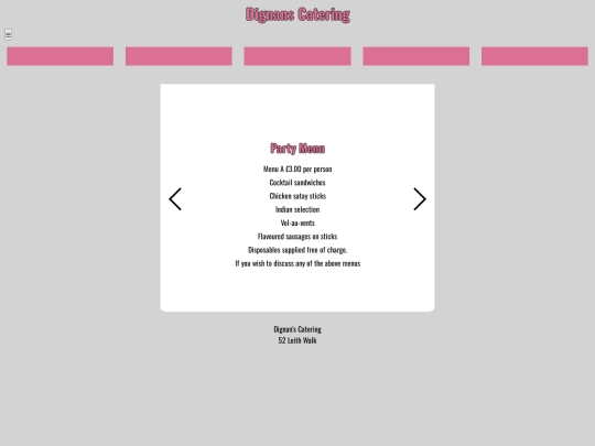 menus screenshot