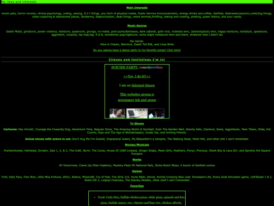 interests screenshot