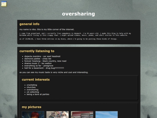info screenshot