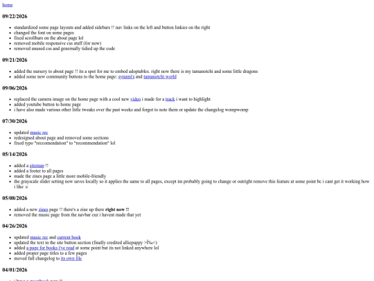 changelog screenshot