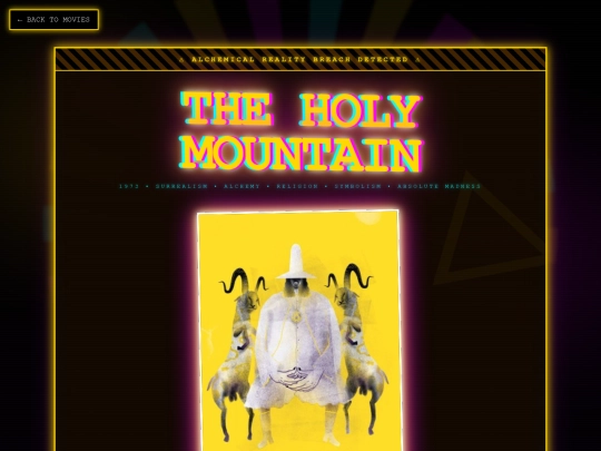 bizarre movies/theholymountain screenshot