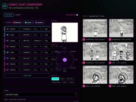 comic-chat-composer screenshot