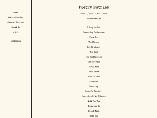 poetryentries screenshot