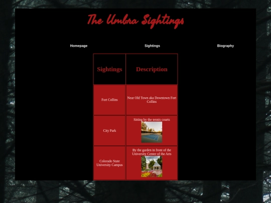 sightings screenshot