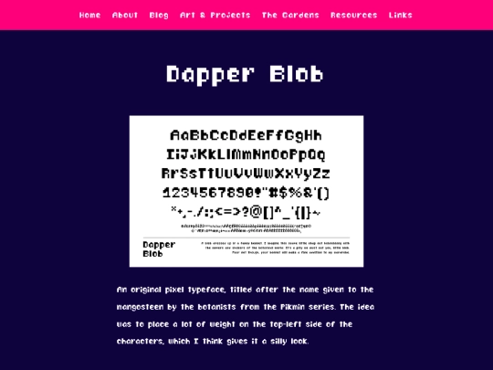 subpage/proj/design-pixeltypeface screenshot