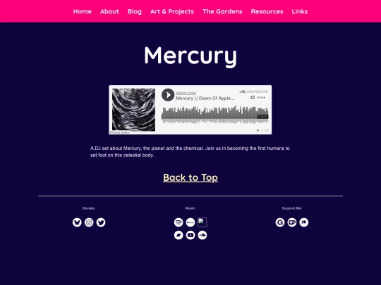subpage/proj/playlist-mercury screenshot