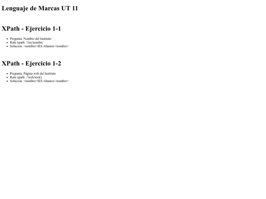 ejercicioscssxml/xpath screenshot