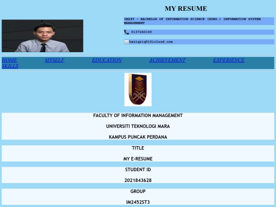 student screenshot