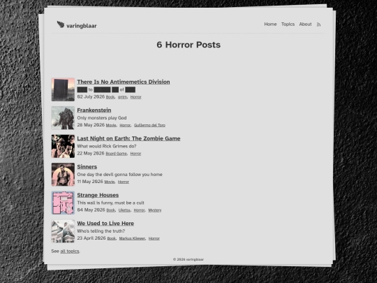 topics/horror screenshot