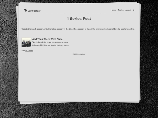 topics/series screenshot