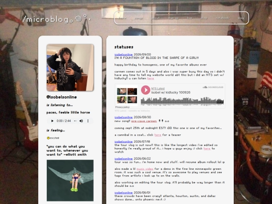 pages/microblog screenshot