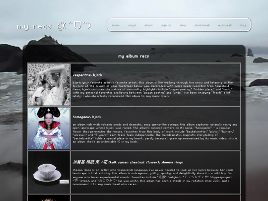 pages/recommendations screenshot
