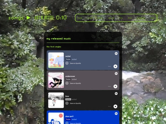 pages/songs screenshot