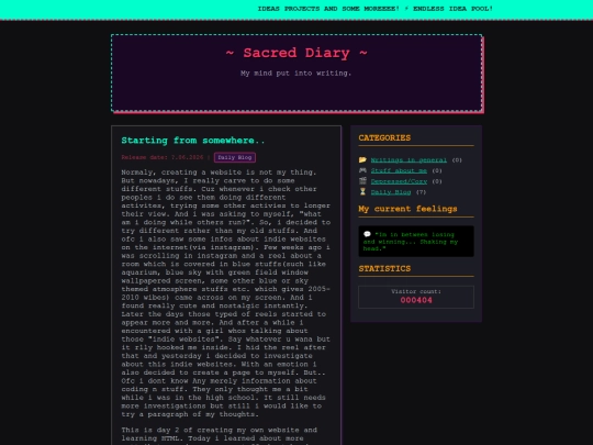 blog screenshot