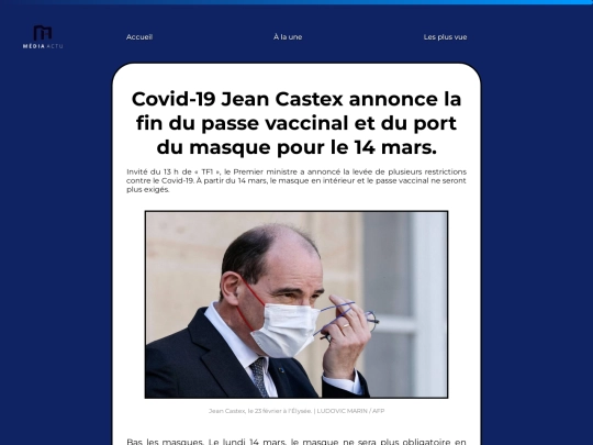 Actus a la une/Actu1/Actu1 screenshot