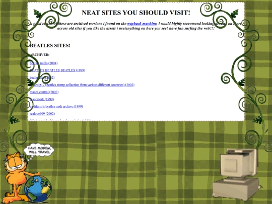 links screenshot