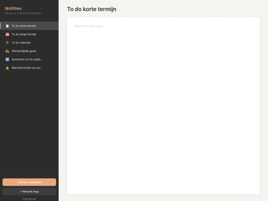 Apps testen/Notities screenshot