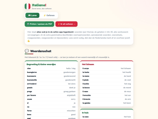 Italiaans leren screenshot