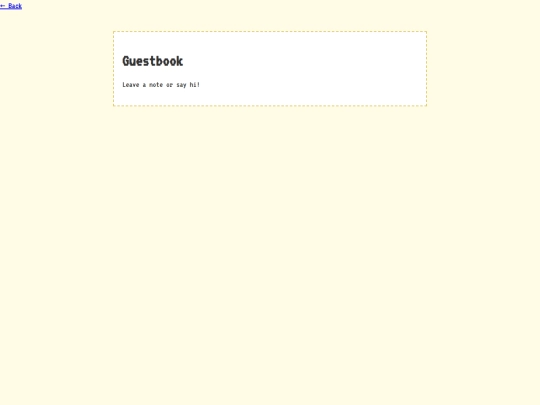 guestbook screenshot