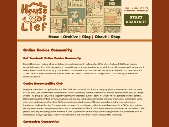 blog/online-comics-community screenshot
