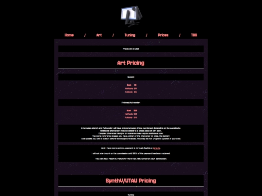 prices screenshot