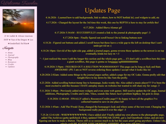 updates screenshot