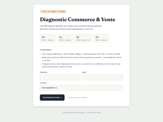 test-diagnostique screenshot