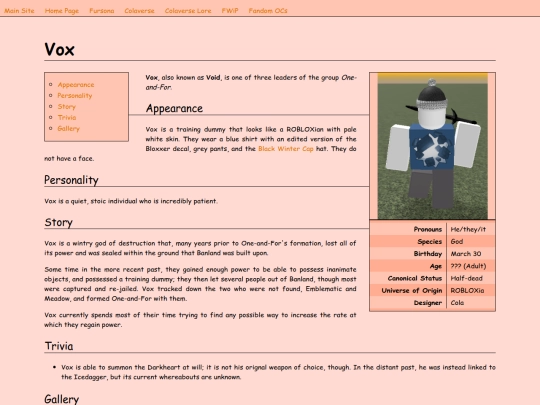 ocs/colaverse/vox screenshot