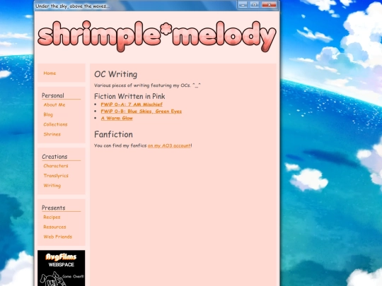 writing screenshot
