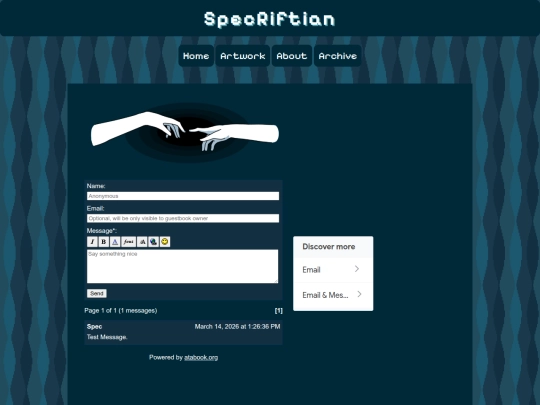 Guestbook screenshot