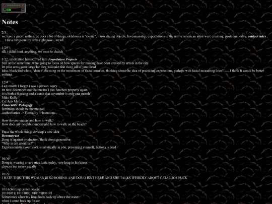 notes screenshot