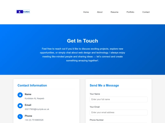 Contact screenshot