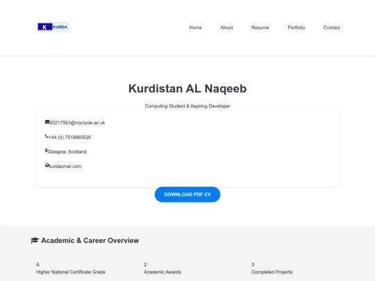 resume screenshot