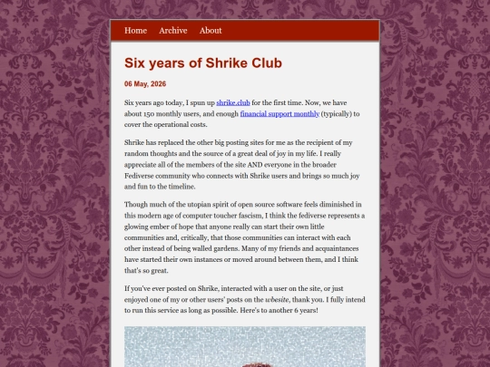 posts/2026-05-06-Six-years-of-Shrike-Club screenshot
