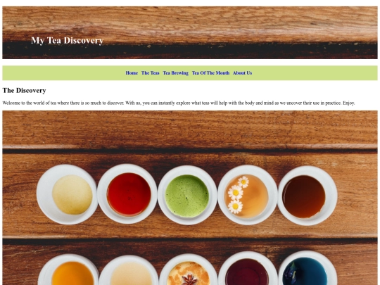 MyTeaDiscovery/Final Project screenshot