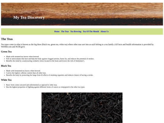 MyTeaDiscovery/Final Project/theteas screenshot