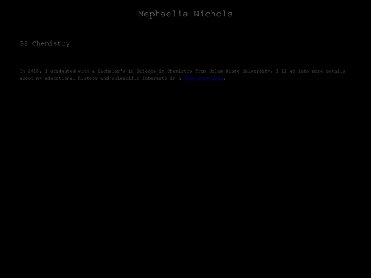 chemistry screenshot
