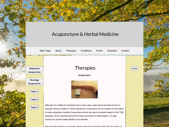 therapies screenshot