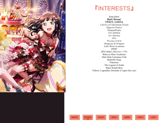interests screenshot